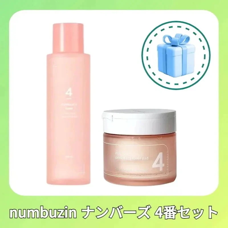 4番 ぴたっとメイクブースティングトナー, 200ml + 4番 毛穴ゼロたまご肌トナーパッド, 70枚