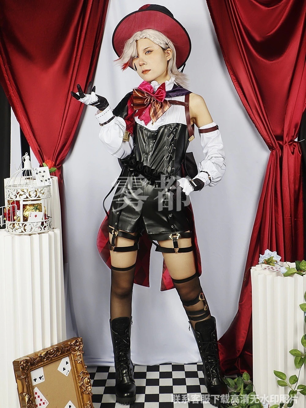 メガ割 林尼 セットアップ Genshin コスプレ Lyney 原神 イベント用品 変装 仮装