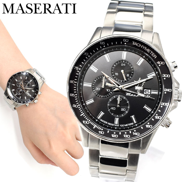 マセラティ MASERATI 腕時計 時計 マセラッティ (17) R8873640015 スフィーダ SFIDA メンズ シルバー ブラック ギフト