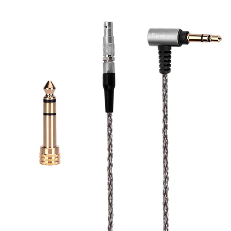 6N 高純度 単結晶銅 AKG K812 対応リケーブル 【3.5mm-6.35mm】 ビバボ AKG K812 pro 対応 交換用 リケーブル ヘッドフォン ケーブル