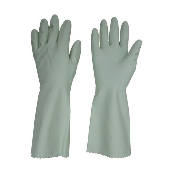 （まとめ）東和 ビニスター トワローブ フルール 中 あつ手 M グリーン 1双[x30]