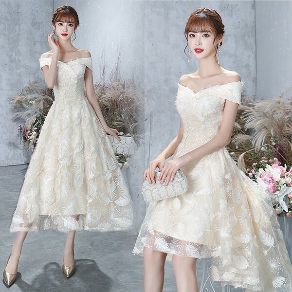 【期間特典】ブライズメイド ドレス ミモレ丈 フィッシュテール ミモレドレス 演奏会 ロングドレス 結婚式 母親 ドレス パーティードレス 大きいサイズ イブニングドレス フォーマル カクテルドレス