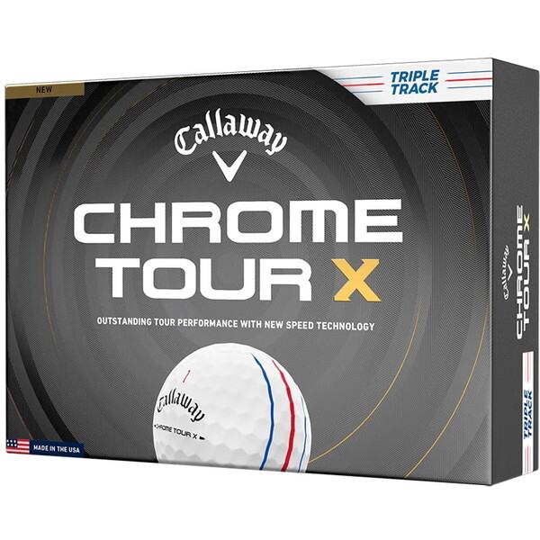 日本正規品 CHROME TOUR X (クロムツアーエックス) ボール 2026年モデル ホワイト トリプルトラック ダース