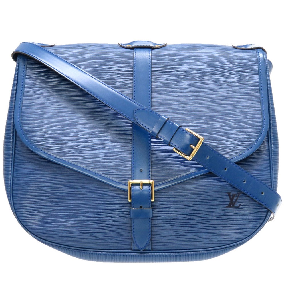 美品 ソミュール35 スペシャルオーダー SPO ショルダーバッグ エピレザー/エピ トレドブルー LV 0115【中古】 ユニセックス