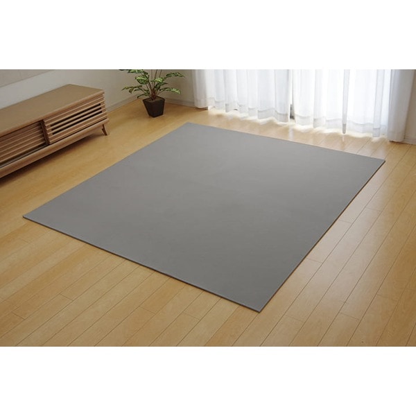 滑り止めシート ウレタン ふんわり クッション性 ボリューム 滑りにくい フリーカット グレー 約170x170cm