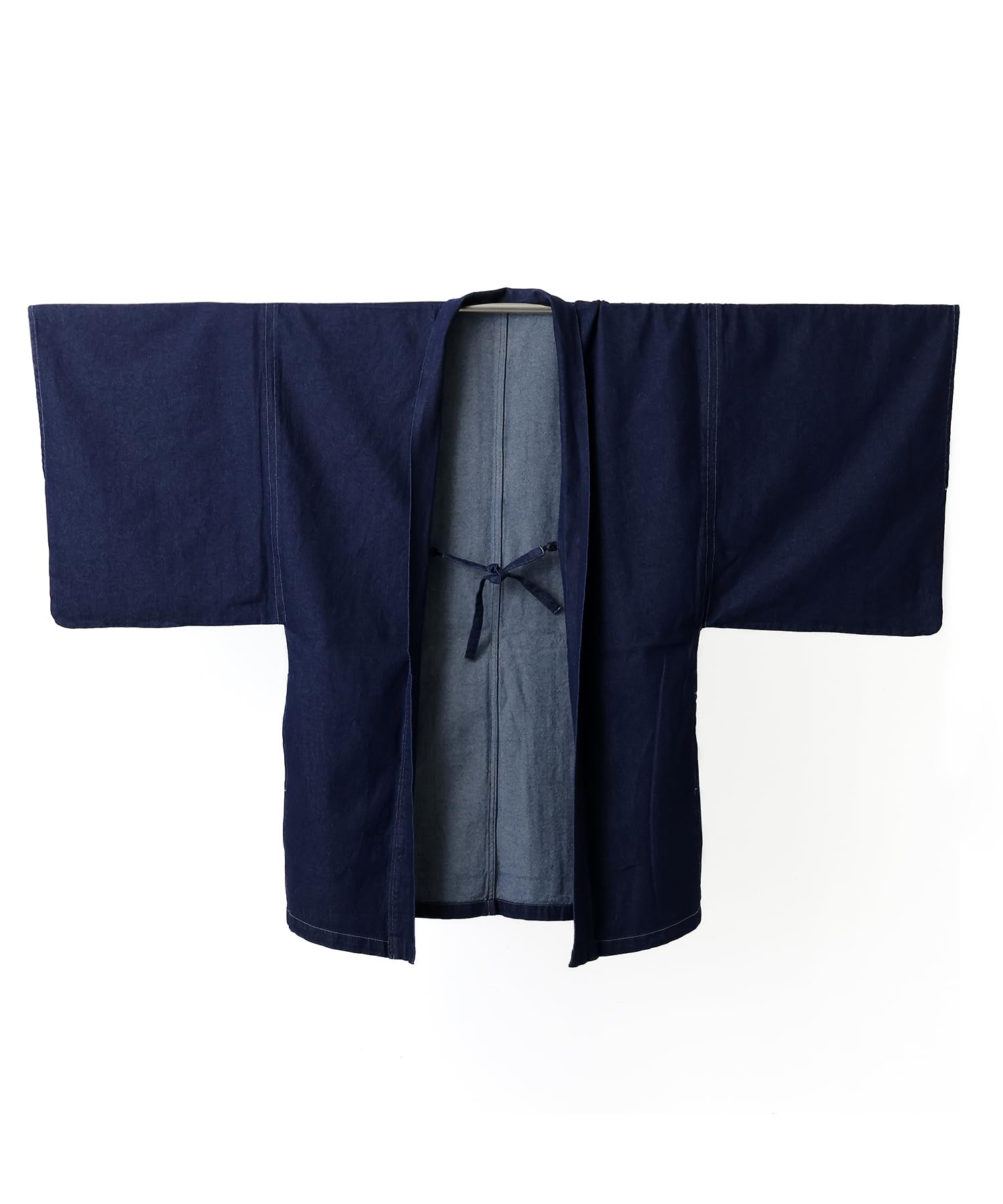 [スウィングプラス] 羽織 デニム羽織 和装 無地 デニム ポケット付き 羽織紐付き 綿100％ アウター ジャケット コート メンズ
