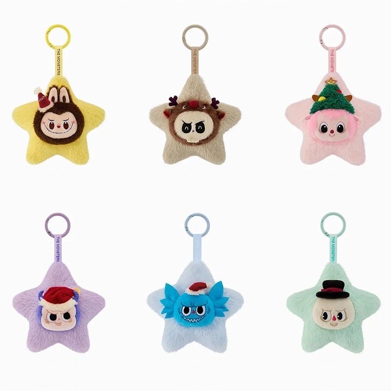 公式正規品POP MART LABUBU THE MONSTERS Sparkly Plush Pendant 光沢のあるぬいぐるみペンダント LEDライト ガチャポン ブラインドボックス