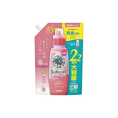 他サイト： 【目玉商品】サラヤ ヤシの実 植物由来 ヤシノミ柔軟剤詰替用1050ml (D) メガ割の商品画像