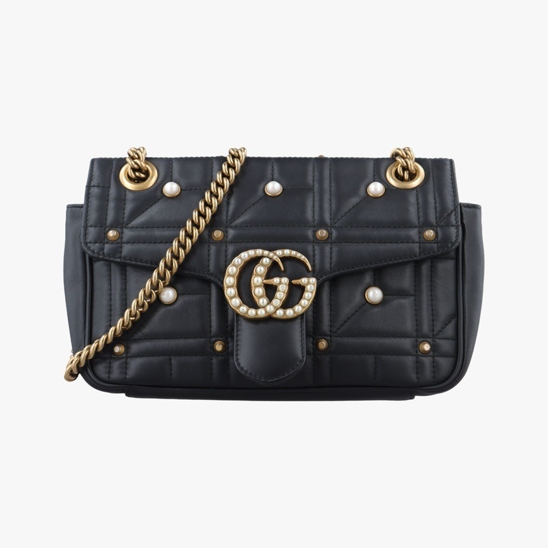 GGマーモント ブラック レザー 443497 H021676733中古