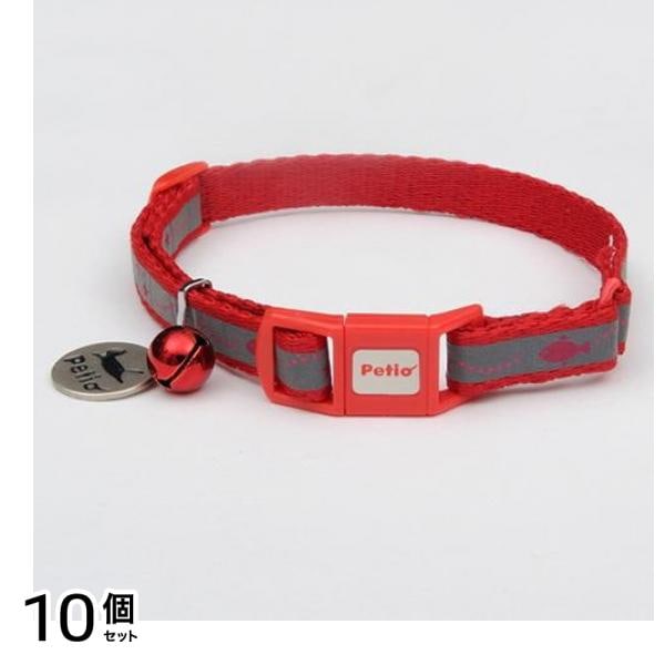 ペティオ 猫用 CAT COLLAR キャットカラー スターフィッシュカラー レッド 1本入 (CC9271) 10個セット