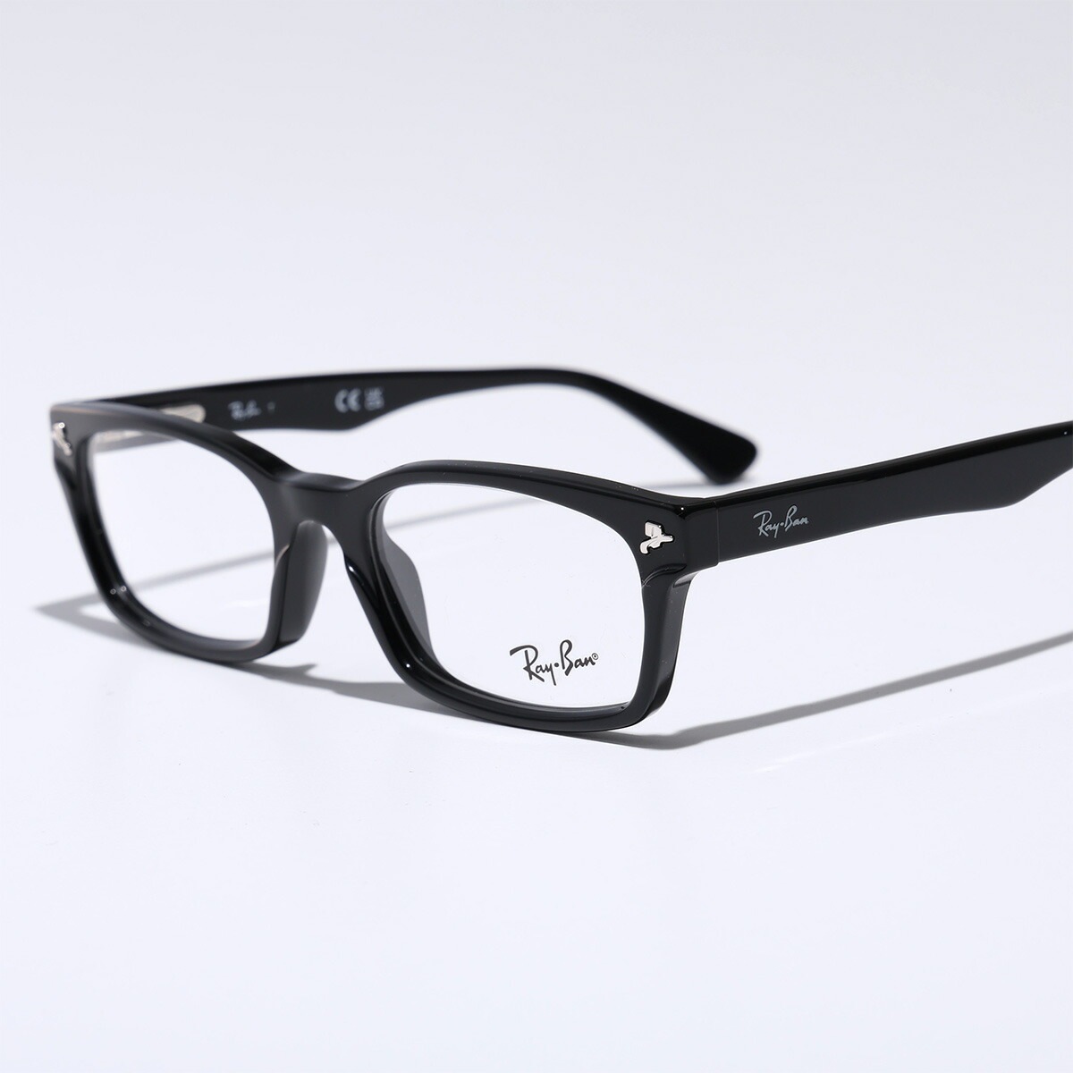 Ray-Ban レイバン メガネ RB5017A レディース スクエア型 セルフレーム フルリム ロゴ 黒縁 めがね 眼鏡 伊達メガネ バネ蝶番 アイウェア 2000