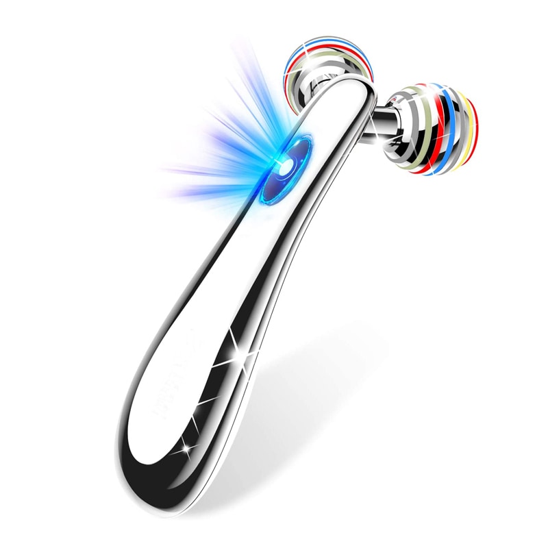 美容ローラー美顔器 美顔ローラー ボディ フェイスローラー 微电流美容器 小顔 ローラーＹ字型