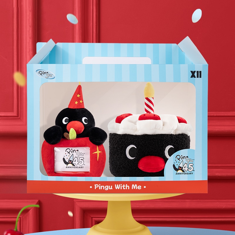ピングー ギフトボックス インタラクティブケーキ フォトフレーム 人形 ぬいぐるみ 友達へのプレゼント
