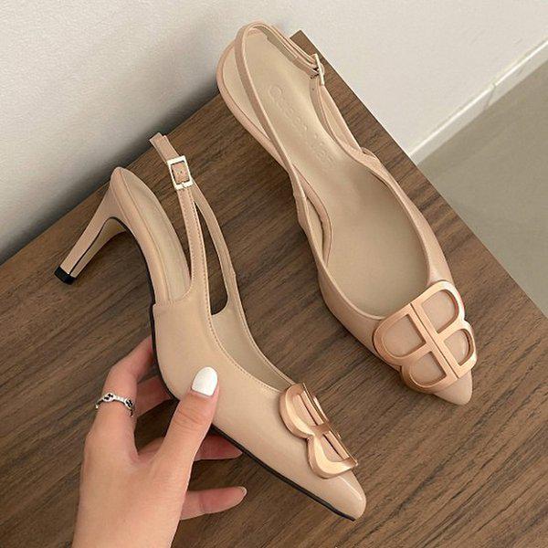 [シューズ] スティレット ゴールドビビ 女性 レディース 靴 パンプス フォーマル スリングバック ヒール 7cm/3color qmn23m705