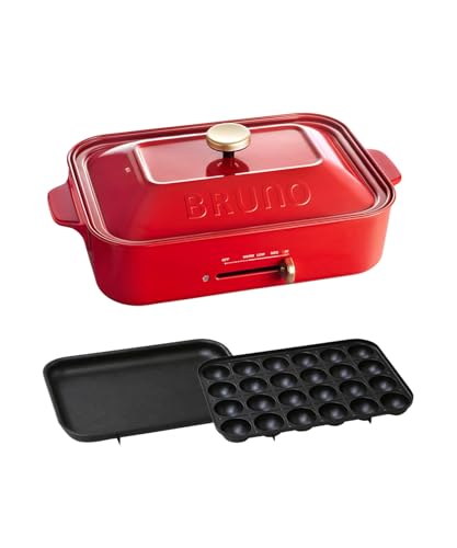 色：レッド BRUNO コンパクトホットプレート レッド BOE021-RD