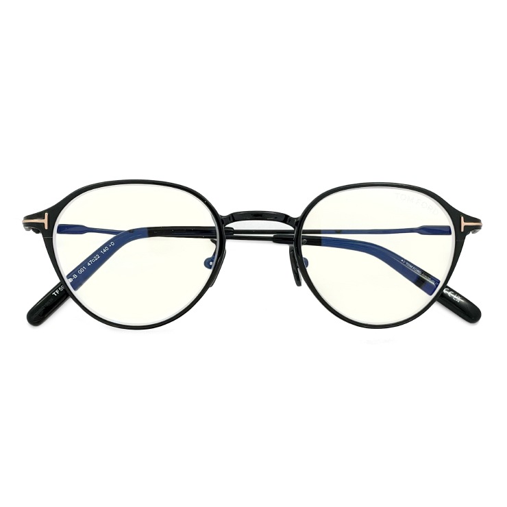 ブルーライトカット メガネ FT5917-D-B/V 001 度なし 伊達メガネ ft5917-d-b tf5917db ft5917db 小さめ 小さい 小ぶり メタル フレーム メンズ レディース