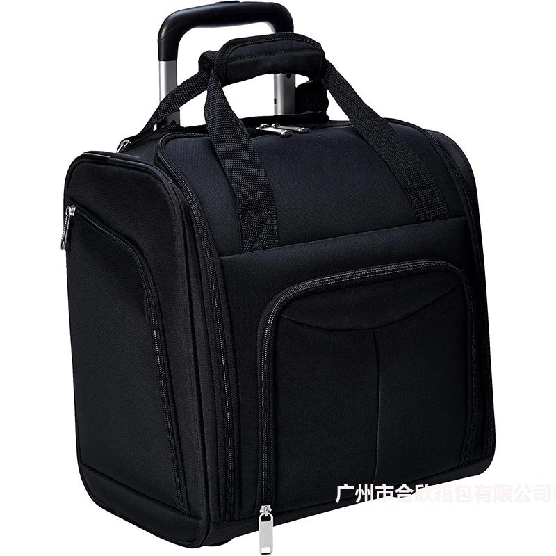 シート アンダーパック 機内持ち込み用ローリング荷物バッグ 14インチ ブラック ビジネス トロリー トラベルケース
