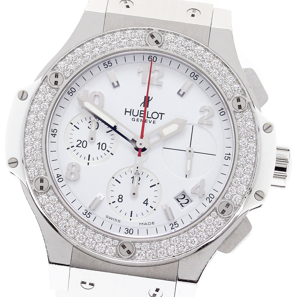 ウブロ HUBLOT 342.SE.230.LR.114 ビッグバン スチール ダイヤベゼル 自動巻き メンズ 保証書付き メーカーOH済み_868019【中古】