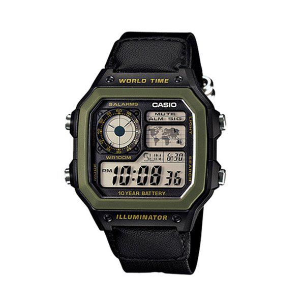 軍人 時計 軍隊 電子 スポーツ AE-1200WHB-1B