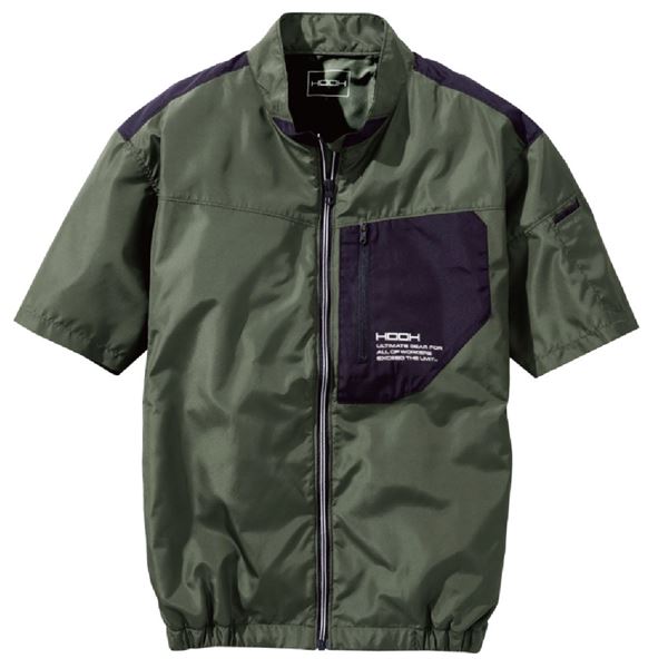 村上被服 HOOH 半袖ジャケット V6607 カーキ サイズ：4L 服単品 [バッテリー/ファン/ケーブル別売]