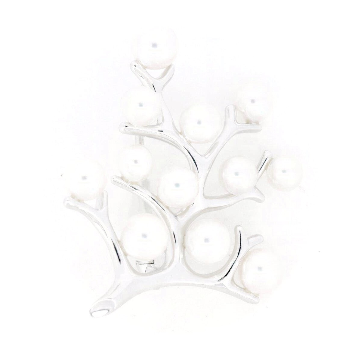 幸福の木 パール ブローチ 真珠 K18WG(18金 ホワイトゴールド) 質屋出品