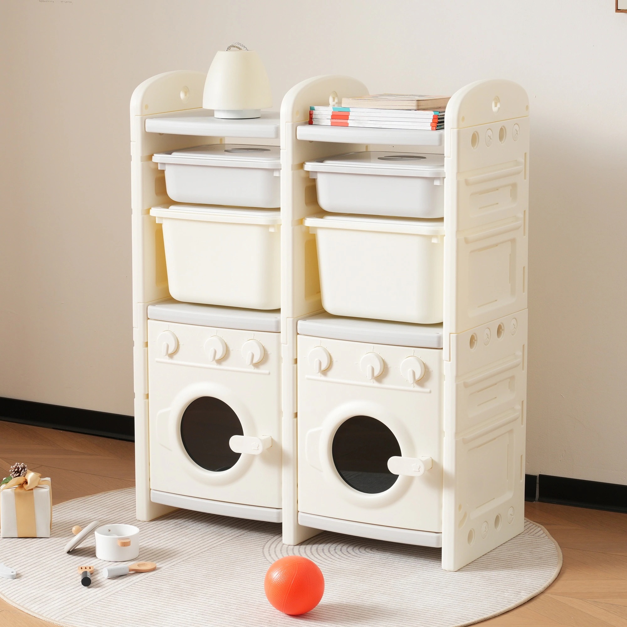おもちゃ 大容量おもちゃ収納箱 ボックス 絵本 服 キッズ 子供 収納棚 トイボックス 子供部屋 棚 コンパクト 小物収納 かわいい 片付けが身につく知育家具【日本国内出荷-3日で配達】DJYC199