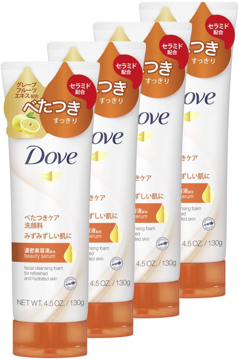 Dove(ダヴ) フレッシュ洗顔料 皮脂 べたつき オイリー肌 130g4個 おまけ付き フレッシ