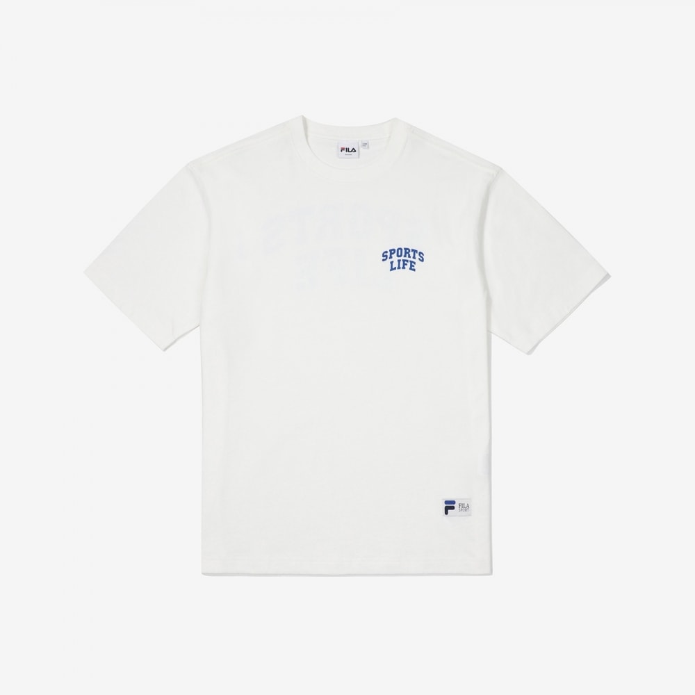 フィラユニアーチスモールロゴショートスリーブ Tシャツ_FE2RSF5106X_OWH