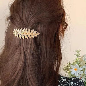 ヘアアクセサリー 金属リーフ ヘアアクセサリー サイドクリップ前髪クリップジュエリーヘアアクセサリー