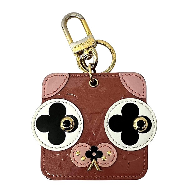 ルイヴィトン ヴェルニ ポルトクレアニマルフェイス M68217 チャーム キーホルダー 【中古】