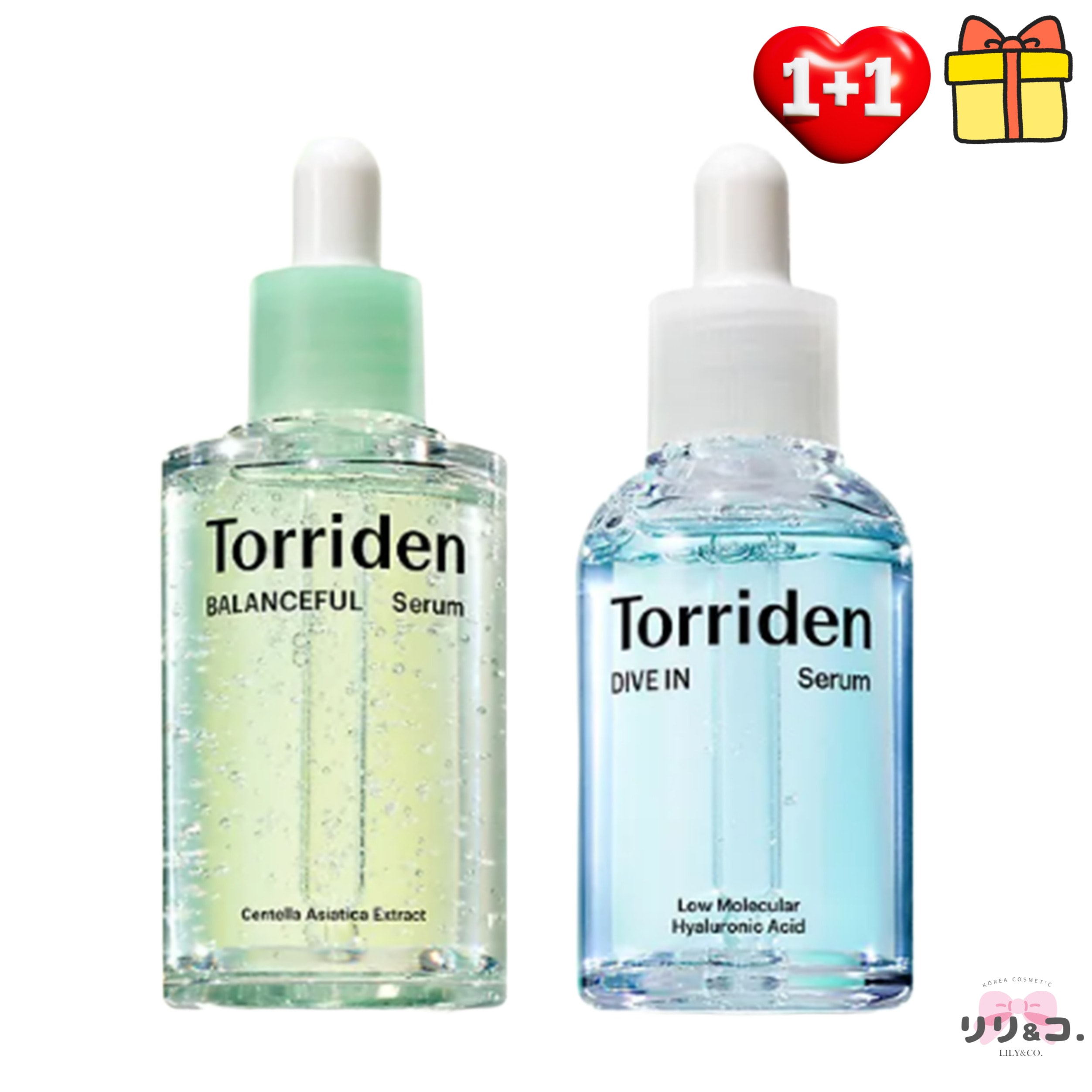 [BEST 韓国人気 1+1] ダイブイン セラム 50mL＋バランスフル シカ セラム 50mL セット 水分 保湿 鎮静ケア 敏感肌 混合肌 肌荒れ 赤み 導入美容液 スキンケア