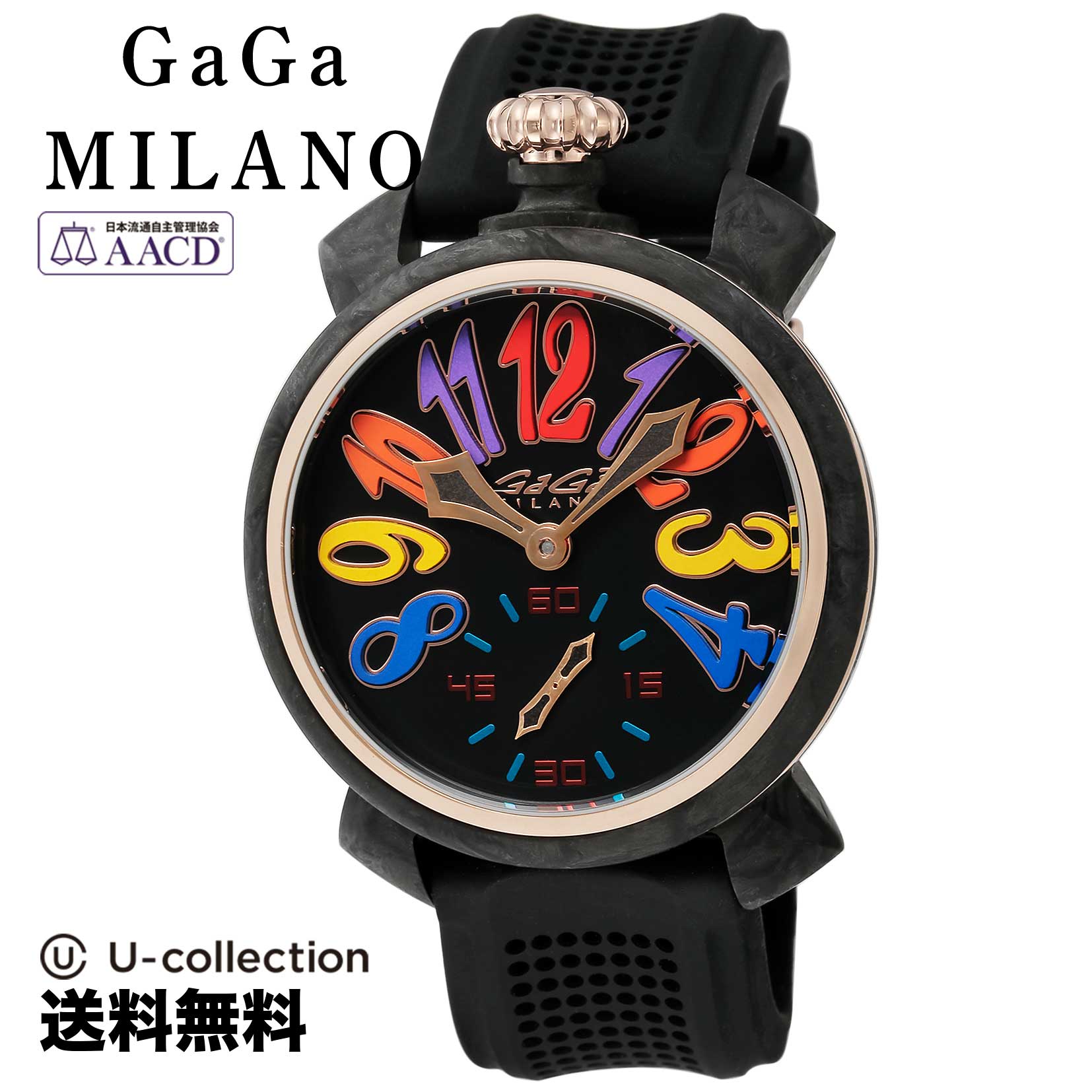 安い購入 Milano 腕時計 Gaga Manuale ブランド 時計 6061 01s 手巻き ブラック メンズ 48mm メンズ腕時計 Paintballpartyplace Com
