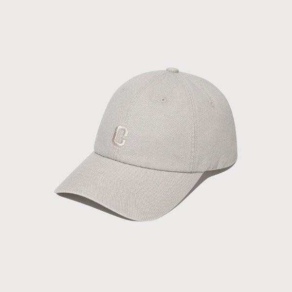 帽子 CQK CO2506CA52-GR スモール Cロゴ ピグメント ボールキャップ Gray