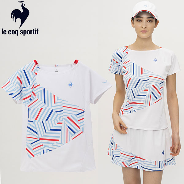 le coq sportif ルコック クーリング サンスクリーン エールフォルム ゲームシャツ テニス QTWXJA02-WH 半袖 日比野選手着用 クーリング