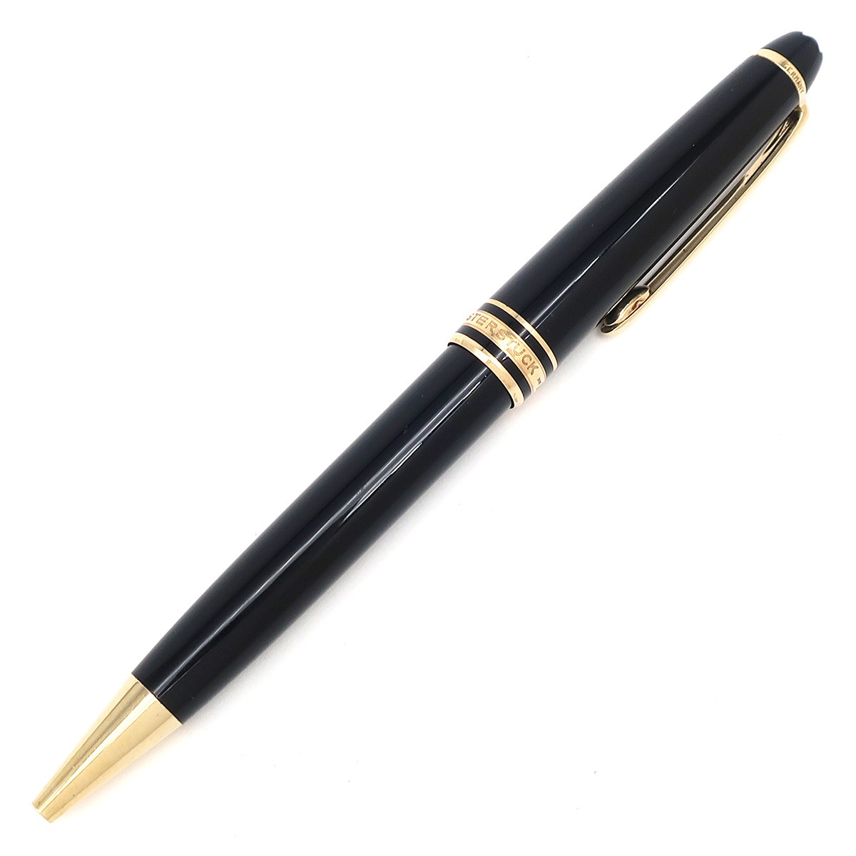 モンブラン Montblanc ボールペン マイスターシュテュック ゴールド クラシック ティファニーコラボ GP プレシャスレジン ブラック×ゴールド 黒 筆記確認済み 黒インク 【中古】 36,823円