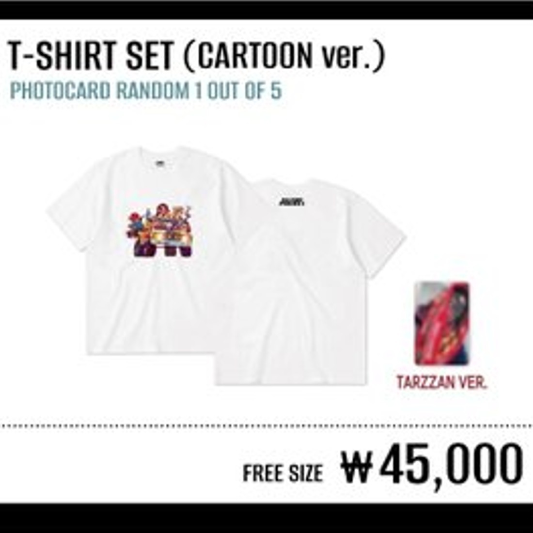 [公式] ALLDAY PROJECT The 1st EP Album [ALLDAY PROJECT] POP-UP STORE T-SHIRT SET (CARTOON ver)