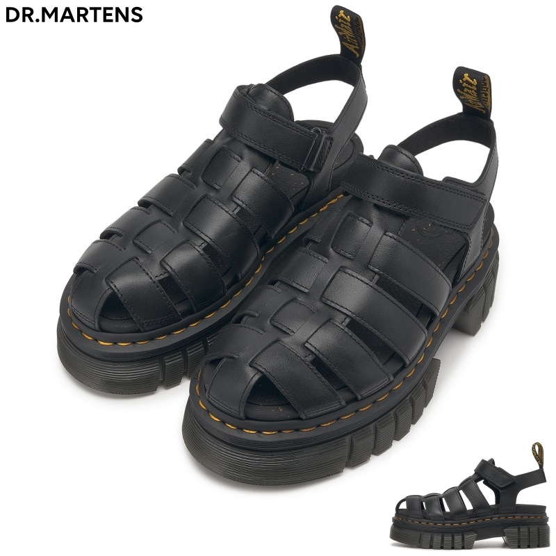 [DR.MARTENS] ドクターマーチン 厚底 フィッシャーマン サンダル グラディエーターサンダル/ RICKI SANDAL BLACK