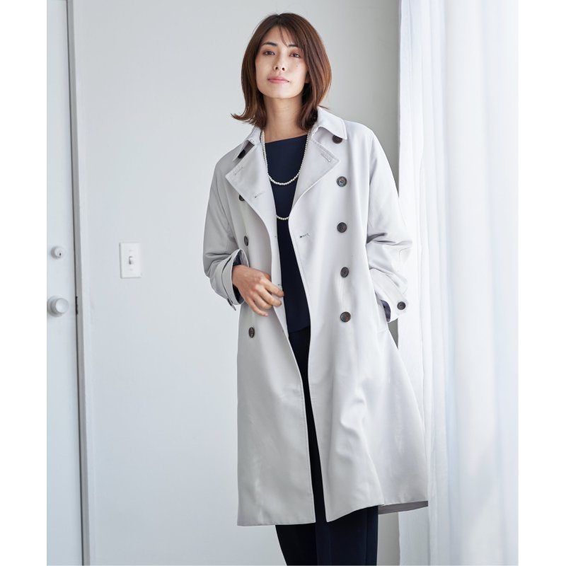 撥水ロングトレンチコート