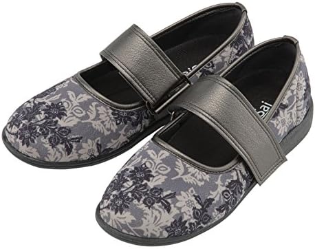 [マリアンヌ] パンプス ケアシューズ SaiSai フラワープリント W941 クラシックBK ブラック 21.5 4E