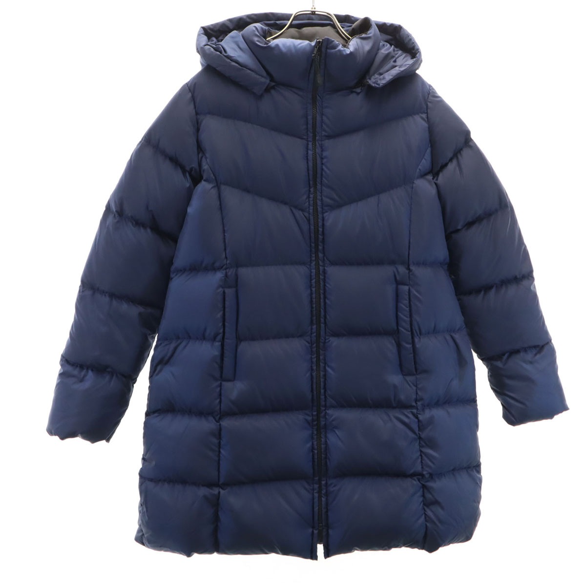 Mind マインド 日本製 ダウンコート M ネイビー レディース 古着