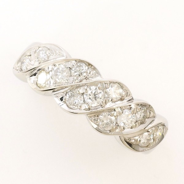 PT900 リング 9.5号 ダイヤ 0.50 総重量約4.3g ジュエリー 中古