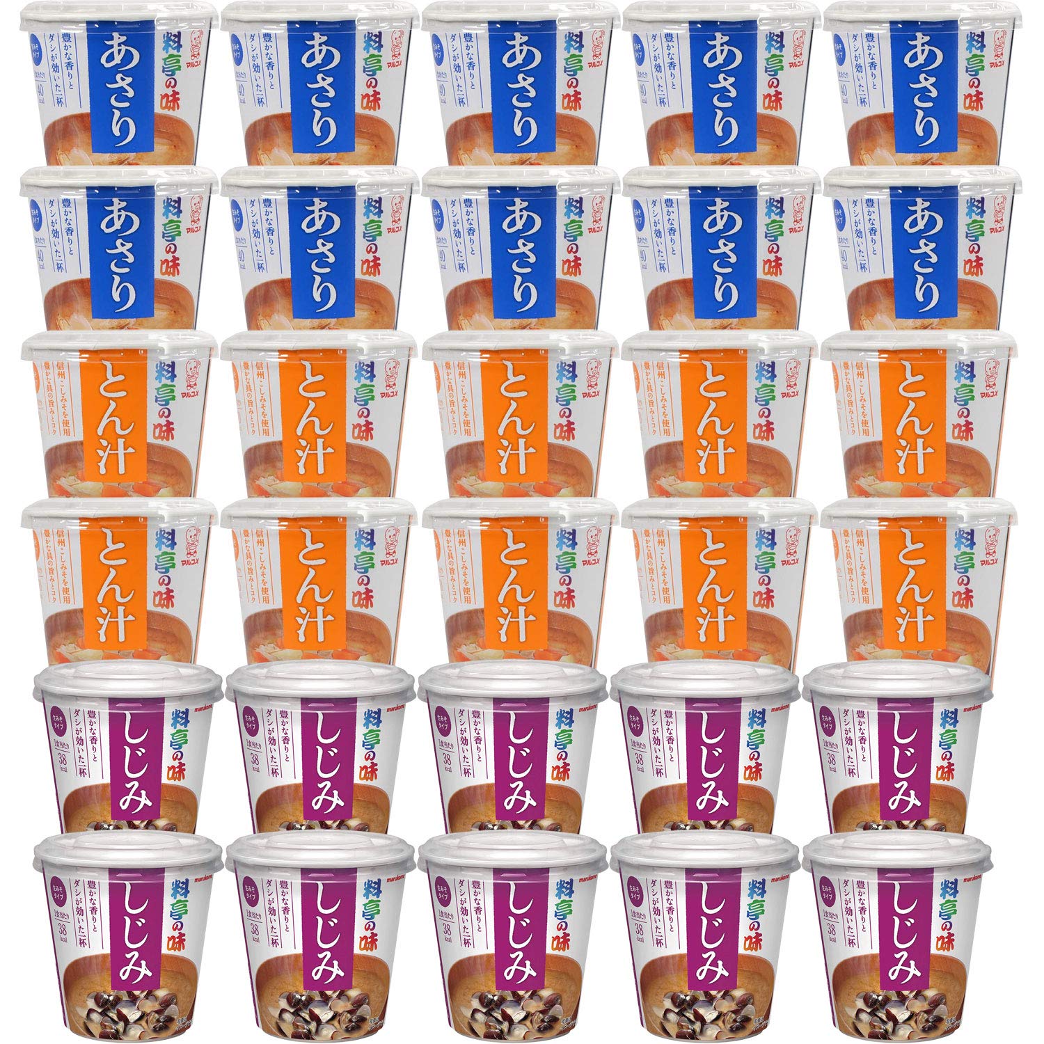 【セット商品】マルコメカップみそ汁 具だくさんセット 30食分 (豚汁しじみあさり)