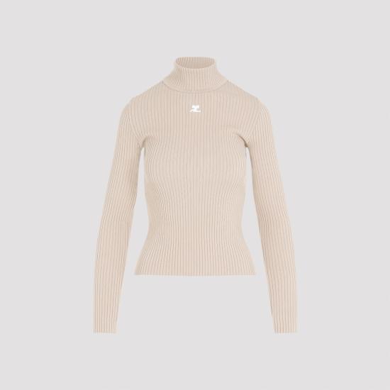 COURREGES Women Sweater PERMPU022FI0001 1054 CAPPUCCINO