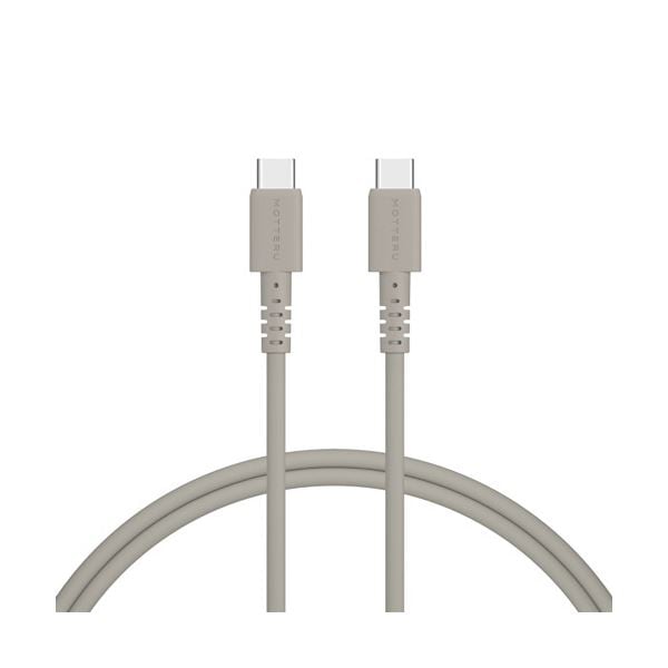 （まとめ） オウルテックMOTTERU C to C シリコンケーブル ラテグレージュ 1m MOT-SCBCCG100-GY 1本 [x3セット]