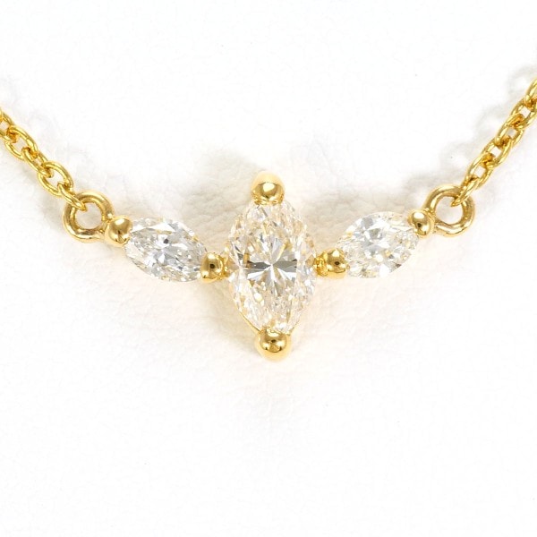 K18 18金 YG ネックレス ダイヤ 0.38 VS1 0.18 鑑別書 ジュエリー 中古