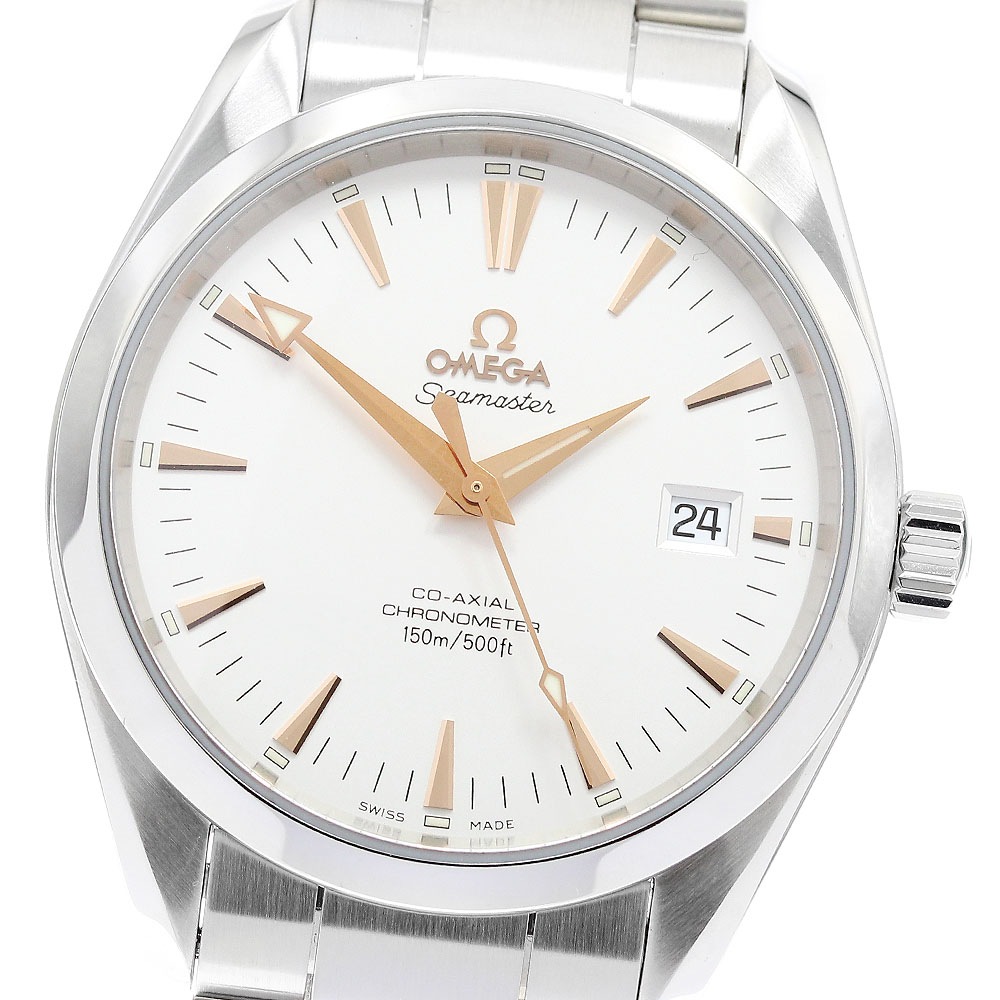 オメガ OMEGA 2503.34 シーマスター アクアテラ コーアクシャル デイト 自動巻き メンズ 良品 保証書付き_901856【中古】