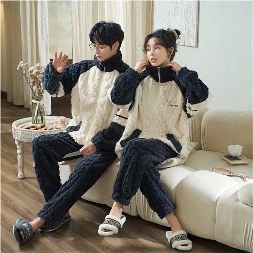 ペア パジャマ 冬 もこもこ カップル ペア ウェア セット 前開き 長袖 ペアパジャマ モコモコ メンズ ペアパジャマ カップル 秋冬 結婚祝い プレゼント ペアパジャマ カップル 冬 カップ