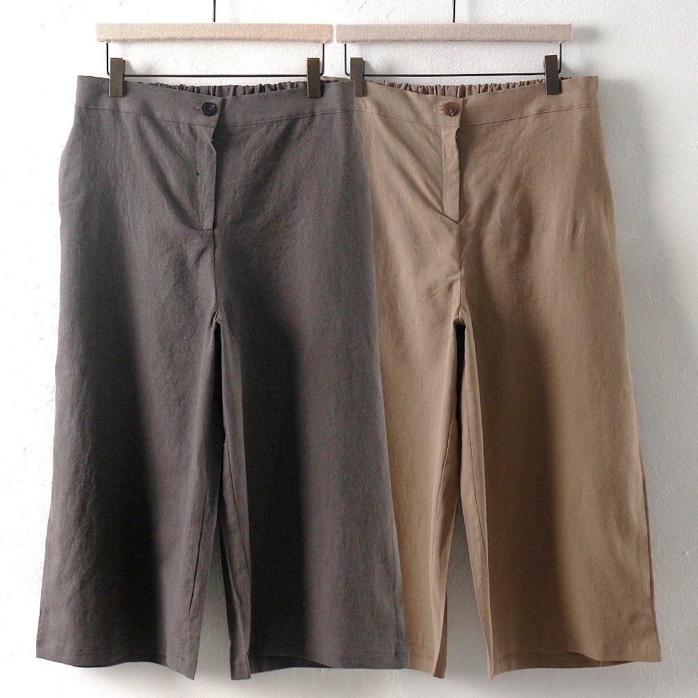 韓国ファッション大きいサイズWWリネン8部トンバジ（0378RH807）ビッグ女性服ロングルーズフィット korea fashion bigsize