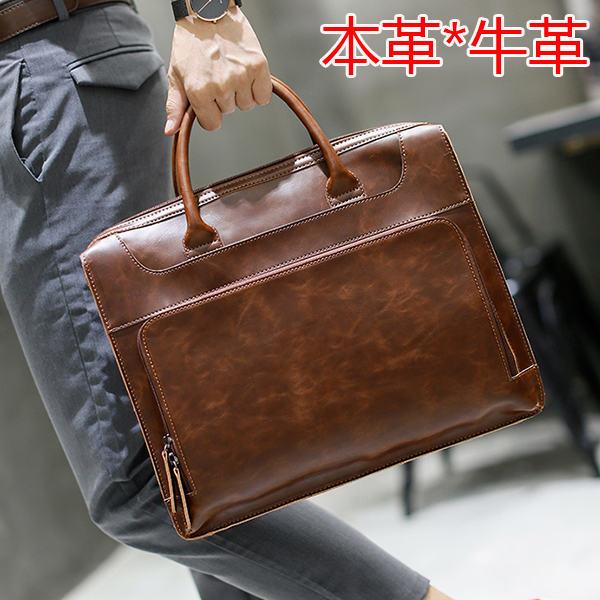 メンズ ブリーフケース 牛革 レザー ビジネスバッグ 就職バッグ 紳士鞄 鞄 3WAY A4 PC対応 ヴィンテージ加工 人気 おしゃれ