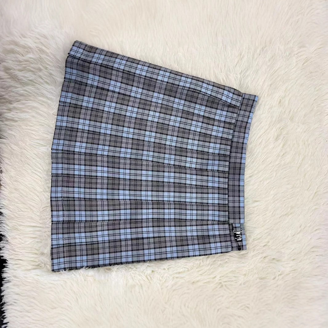 【1つ買うと10つ無料】Jk格子縞のスカート同級jkドーパミンユニフォームブルーブルー汎用ホワイトグレード柄